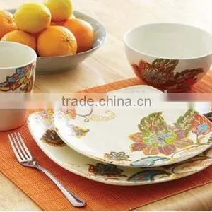 16 Pcs Ceramic Square Dinner Set,tony Round Porcelain Dinnerware Set thumbnail-1