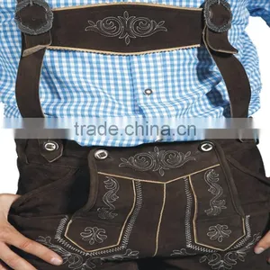 Herren Kurz Lederhosen in Cow Suede Leather/ German Outfit Trachten Wears Pants,shorts thumbnail-1