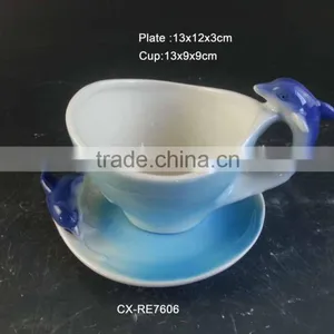 Classical Dolphin Hand Painted Dinnerware Plates thumbnail-5