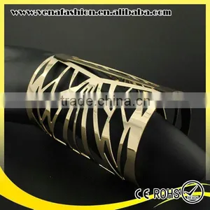 Gold Metal Cuff Bracelet Blank, Heavy Metal Bracelets thumbnail-1