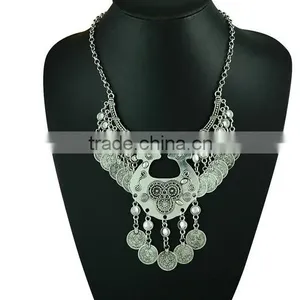 2016 Fashion Coin Tassel Bohemia Gypsy Vintage Choker Collar Statement Necklaces thumbnail-6