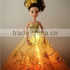 Neon Glow Light Clothes / Beautiful Pincess Dress for LED Dolls thumbnail-1