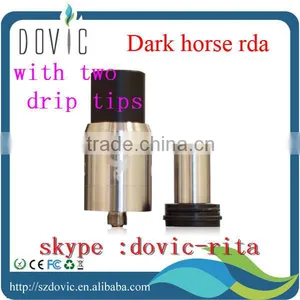 New Arrival Dark Horse Rda With 2 Drip Tips Wholesale Dark Horse Rda Clone thumbnail-1