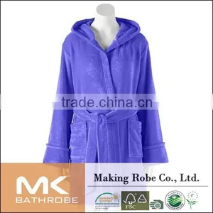 100% Polyester Material Promotional Bathrobe With Hood thumbnail-4
