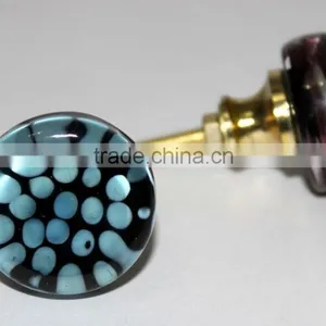 Frosted Glass Knob With Metal Fittings - 1.5 Inch thumbnail-4
