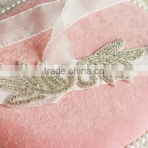 28*6.5cm Fancy 888 Stones Bridal Sash Rhinestone Trim Applique thumbnail-1
