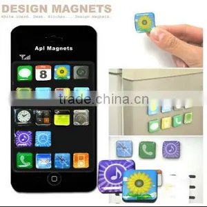 High Quality, Block, Artwork OEM Acceptable ,3D Crystal Resin Fridge Magnet thumbnail-2