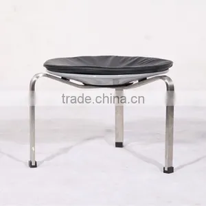 Three Leg PK33 Stool Poul Kjaerholm Genuine Leather PK33 Stool thumbnail-3