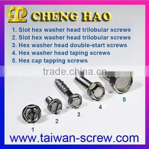 Slot Hex Washer Head Trilobuar Stainless Steel Screws thumbnail-5