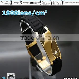 Noproblem D008 FDA Tourmaline Germanium Fashion Jewelry Energy Charm Infinity Crystal Gold Bracelet thumbnail-4