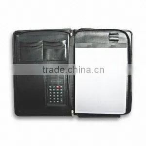 Synthetic Leather Portfolio With Two Zipper for Pocket thumbnail-1