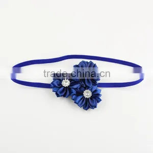 Mini Plastic Diamond Fabric Flower Hair Tie for Sexy Lady, Handmade Flower Bride Bohemian Headband Headband thumbnail-5