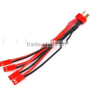 T Dean Plug Female to 4 JST Plug Male RC Parallel Fast Charge Cable IMAX B6 thumbnail-1