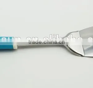 Eco-friendly Kitchen Utensil Stainless Steel Solid Turner With Plastic Handle thumbnail-1