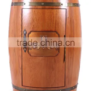 18 Bottles Tub Wine Cabinets 48l Wwoden Red Wine Barrel Refrigerator Thermoelectric Cooling thumbnail-1