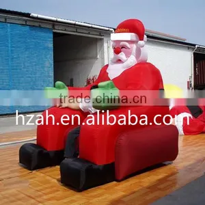 Giant Inflatable Christmas Santa in Chair for Christmas Decoration thumbnail-1
