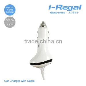 I-Regal Portable Car Charger With Cable 5V 1A for Cellphone,travel Charger Mobile Charger for Car thumbnail-3