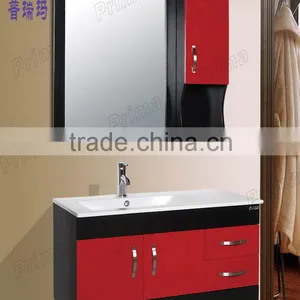 New Arrival America Modern Bathroom Cabinet With Ceramic Basin and Mirror thumbnail-2