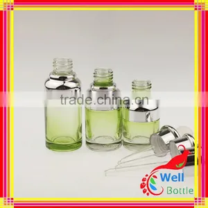 Shoulder Glass Dropper Bottle With Aluminum Zinc Alloy Die Casting Bottle Cap GSB-0018R thumbnail-1