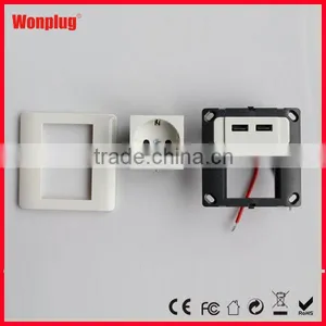 AC 100V-250V EU Socket 2 USB 5V DC 2.1A Charger Charging Power Wall Outlet thumbnail-5