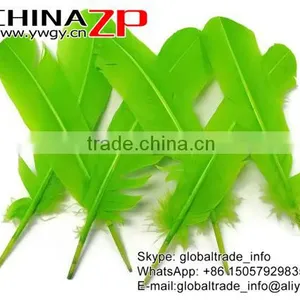 CHINAZP Wholesale Cheapest Bulk Dyed Lime Green Solid Color Turkey Feather for Fashion Decoration thumbnail-3