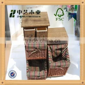 FSC&SA8000 2014 Latest Antique Design Cheap Bedroom Wooden Furniture With Cloth Baskets thumbnail-2