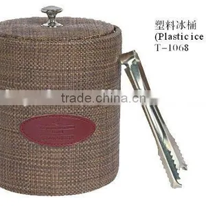 Elegant Hotel Supplies Leather Covered Plastic Ice Bucket thumbnail-1
