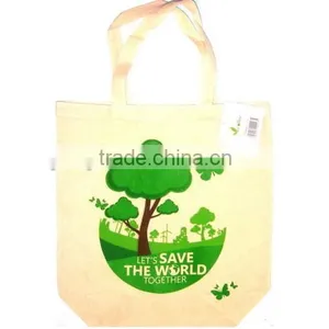 100% COTTON ECO- FRIENDLY REUSABLE CROCERY TOTE SHOPPING CARRYING BAG thumbnail-1