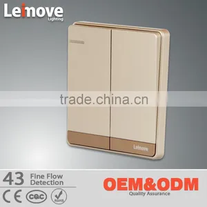 2015 New Design 220v Italian Gold Simple Electric Wall Light Switch and Socket thumbnail-1