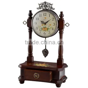 Solid Wood Table Clock Wedding Giveaway Gift thumbnail-1
