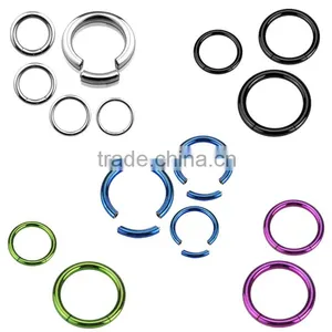 2015 Wholesale 316L Stainless Steel Hinged Segment Ring Body Piercing Jewelry thumbnail-1