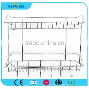 2 Tier Chrome Bathroom Shelf/Metal Tower Shelf/Wall Mounted Rack DSCN1420 thumbnail-1