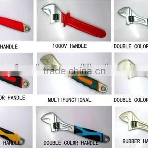 Adjustable Wrench Nickle Alloy Finished With Rubber Handle thumbnail-4