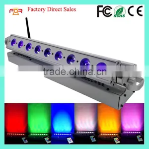 CE LVD EMC FCC 6in1 RGBWAUV 9pcs 18w Rechargeable Wifi Phone IOS Android App Wireless DMX Battery Powered LED Uplight thumbnail-1