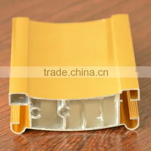 Golden Color Polished Aluminum Extrusion Profiles thumbnail-1