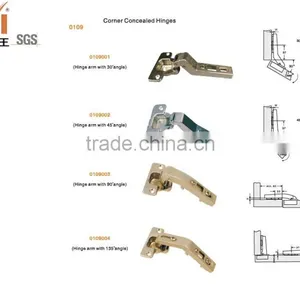Different Angle Degree Corner Concealed Click on Hinge Hardware for Cabinet Door thumbnail-1