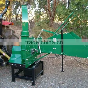 CE PTO Driven Stationary Leaf Shredder Tractor Wood Chipper, Automatic Hydraulic Feeding Rolls thumbnail-1