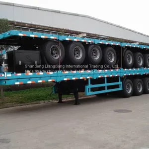 Sinotruk 3 Axles Flatbed Container Semi Trailer thumbnail-5