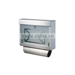 Stainless Steel Mailbox With Glass Front thumbnail-1
