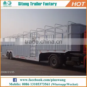 China Factory 2 or 3 Axles Vehicle Transport Car Carrier Semi Trailer for Auto Transportation thumbnail-4