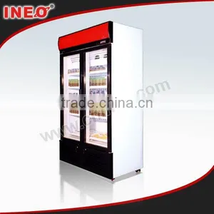 860L Stainless Steel Double Doors Vertical Display Showcase thumbnail-1