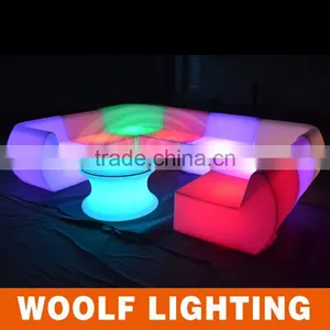 Popular Modern Hotel Leisure LED Light Up Sofa Furniture thumbnail-4