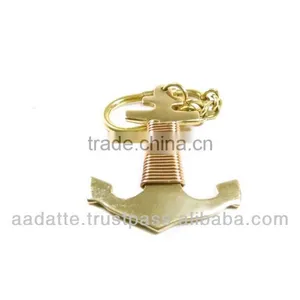 Marine Keychain Brass and Copper Anchor Nautical Key Chain thumbnail-1