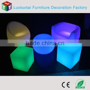 Manufacturer 20-80CM Cube PE Plastic Chair With Remote Control 16 Mix Changeable Colors thumbnail-5