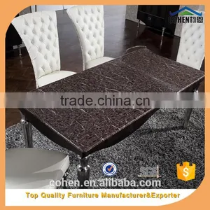 Foshan Top One Luxury Design Dinning Room Furniture Stainless Steel Legs Dinning Chair A67 thumbnail-4