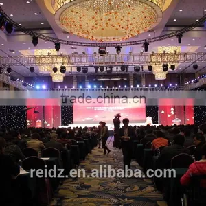 White Fireproof Velvet Cloth White Wedding Backdrop Led Star Curtain thumbnail-2