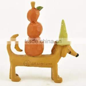 Custom Halloween Pumpkin Funny Dog Statue thumbnail-2