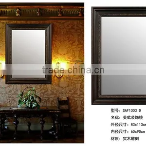 Hand Carved Decorative Wood Mirror Frame thumbnail-2