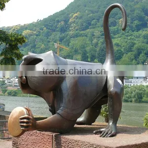 Bronze Foundry Metal Craft Bronze Monkey Statues for Garden thumbnail-1