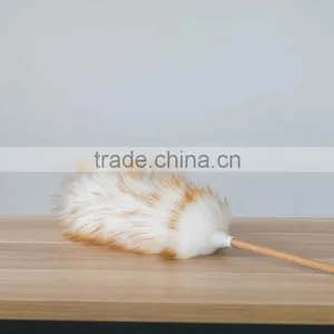 Bamboo Handle Household and Car Cleaning Tool Sheepskin Wool Duster thumbnail-1